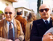 Trevi, Bovara. Processione del SS.mo Crocefisso. Italo e Antonio Bianconi. Foto Giuliani, 1980
