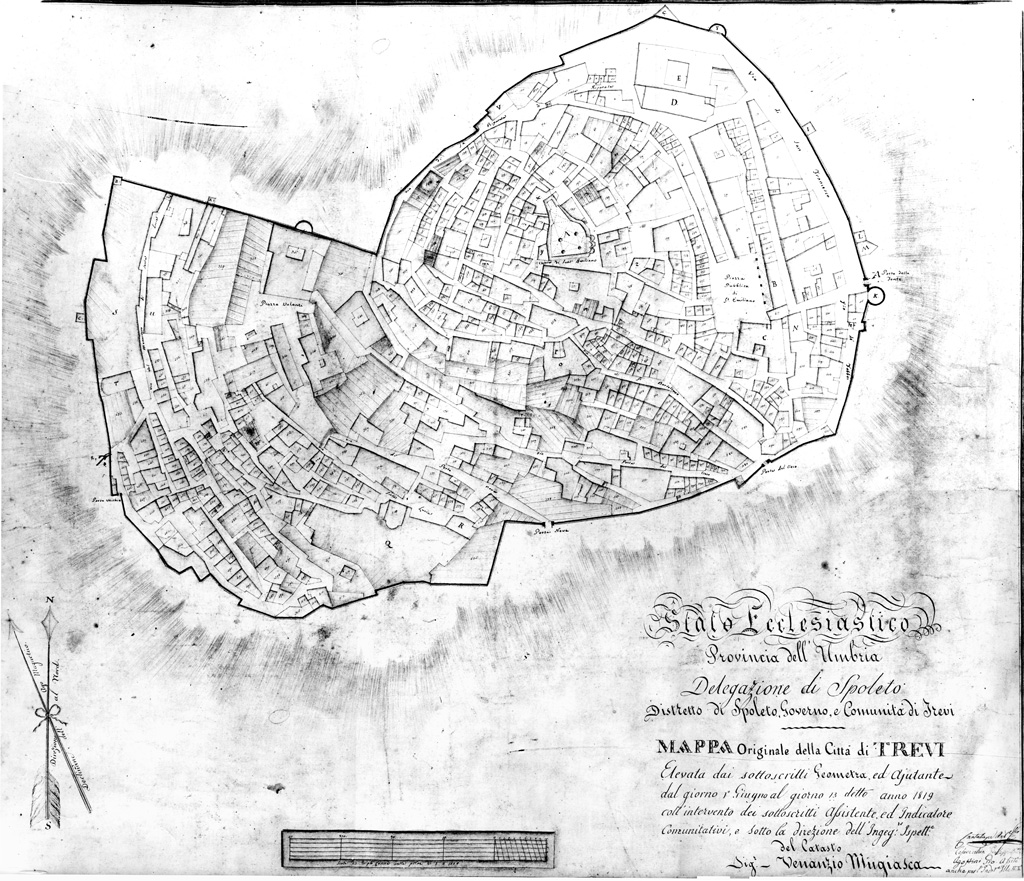 Trevi - Mappa catastale 1819