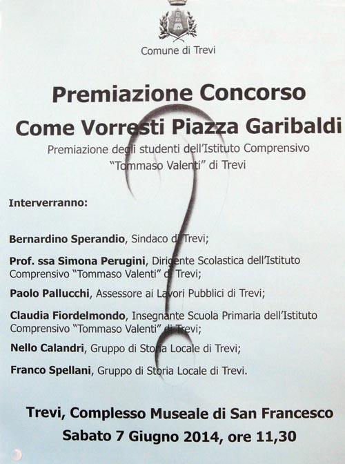 Premiazione concorso Scuola: Piazza Garibaldi