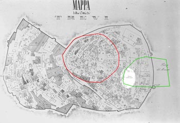 Trevi - Mappa del vcchhio catasto