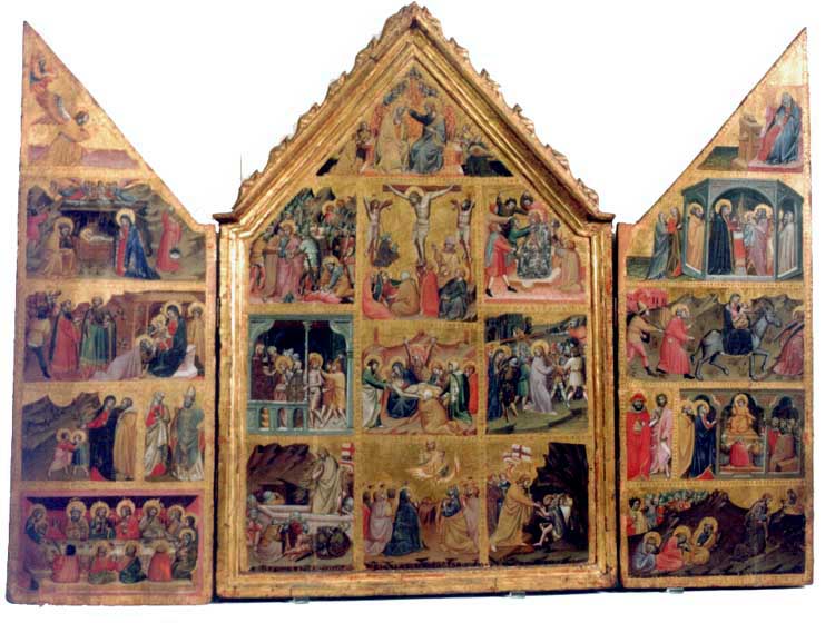 Trevi, Italy. Raccolta d'Arte di S. Francesco. Giovanni di Corraduccio, Trittico.