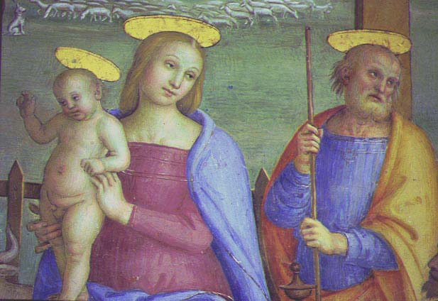 Trevi, Chiesa della Madonna delle Lacrime, Adorazione dei Magi (part.)