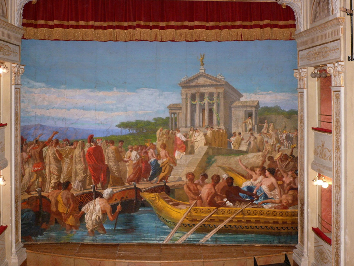 Trevi, Teatro Clitunno, Sipario di Domentico Bruschi
