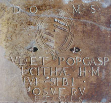 Trevi, Chiesa S. Francesco - Lastra tombale Citeroni